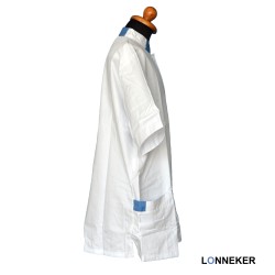 SJ049405 - Unisex Σακάκι νοσηλευτών - αισθητικής άσπρο - μπλέ