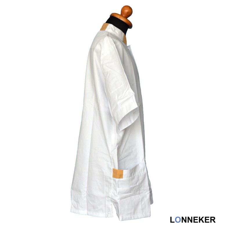 SJ049206 - Unisex Σακάκι νοσηλευτών - αισθητικής άσπρο - πορτοκαλί