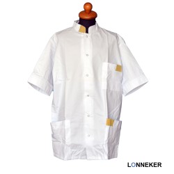 SJ049206 - Unisex Σακάκι νοσηλευτών - αισθητικής άσπρο - πορτοκαλί